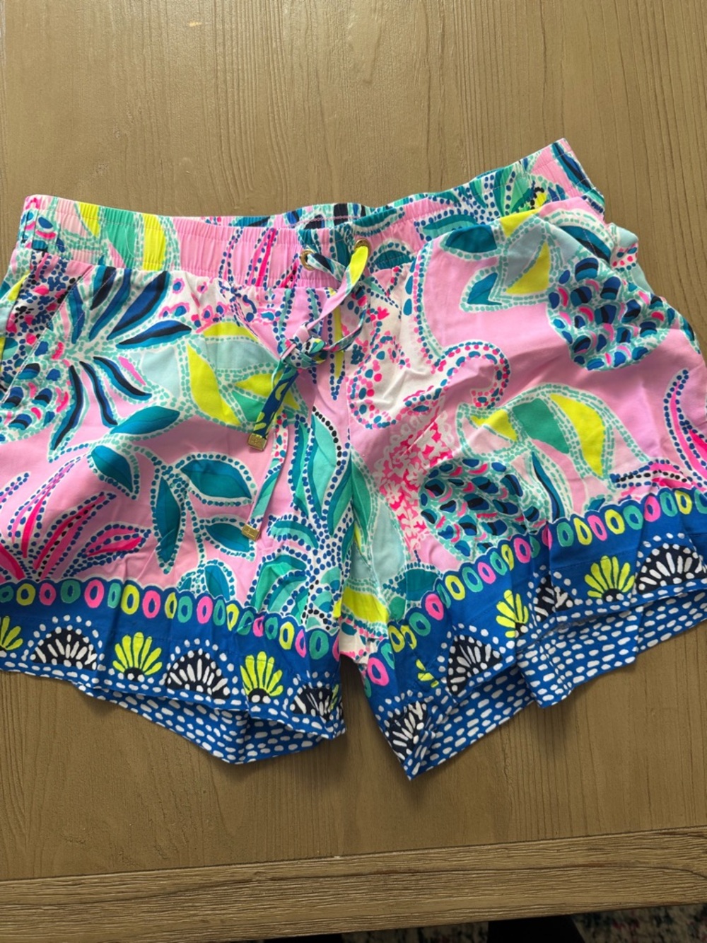 Pink Floral-Print Women's Drawstring Shorts